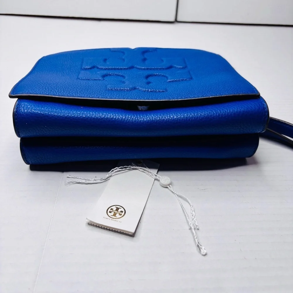 New TORY BURCH Blue Bombe T Combo Crossbody Bag